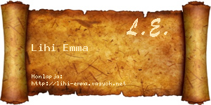 Lihi Emma névjegykártya